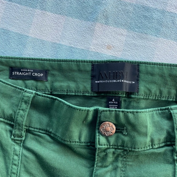 White House Black Market Green Straight Leg Women’s Jeans - Picture 4 of 4